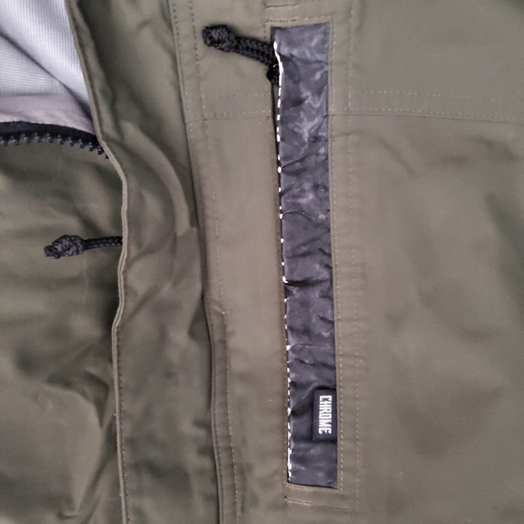 Chrome Industries Men's Hooded Chrome Storm™ Cobra Army Green Medium Jacket Coat - Picture 15 of 15